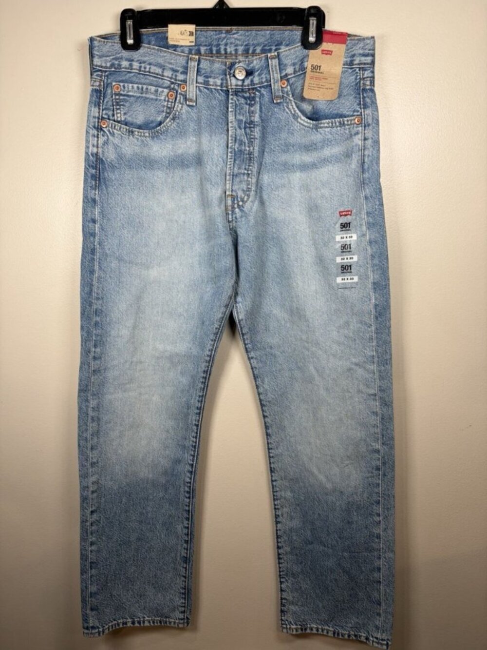 Levi's Men's 501 Original Straight Leg 32x30 Jeans Medium Wash NWT